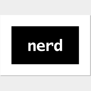 Nerd Typography White Text Posters and Art